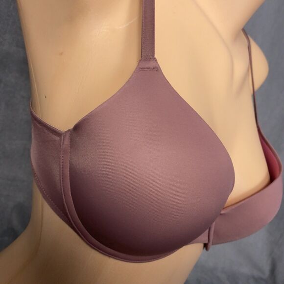 Victoria's Secret Pink Wear Everywhere T-Shirt Bra Size 32D Push Up Bra Mauve - Picture 3 of 8